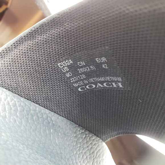 Coach Men's Slide Signature Leather Dark Demin Blue slip on Casual Sport - Picture 7 of 9